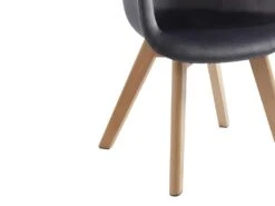 Lot De 2 Chaises Enfant Avec Accoudoirs En Velours Et Hêtre - Anthracite - POUPINETTE 14 Lot De 2 Chaises Enfant Avec Accoudoirs En Velours Et Hêtre - Anthracite - POUPINETTE -Mobilier De Restaurant chaise 12593763