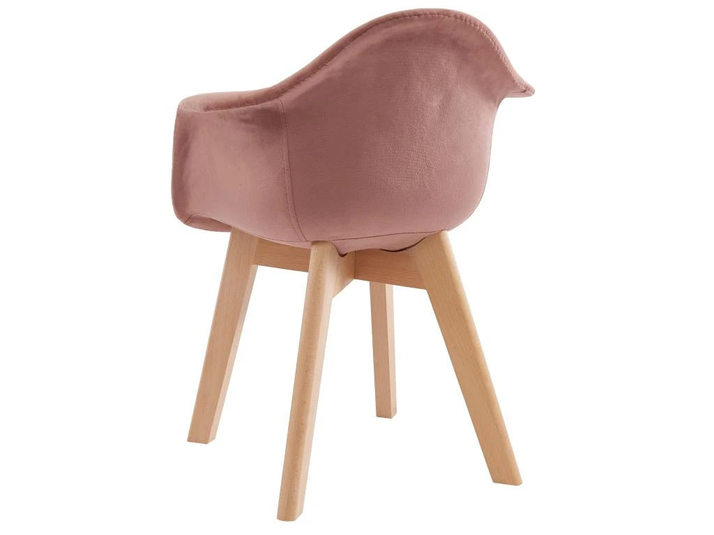 Lot De 2 Chaises Enfant Avec Accoudoirs En Velours Et Hêtre - Rose - POUPINETTE 5 Lot De 2 Chaises Enfant Avec Accoudoirs En Velours Et Hêtre - Rose - POUPINETTE – Image 5