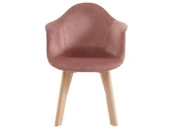 Lot De 2 Chaises Enfant Avec Accoudoirs En Velours Et Hêtre - Rose - POUPINETTE 10 Lot De 2 Chaises Enfant Avec Accoudoirs En Velours Et Hêtre - Rose - POUPINETTE -Mobilier De Restaurant chaise 12593777
