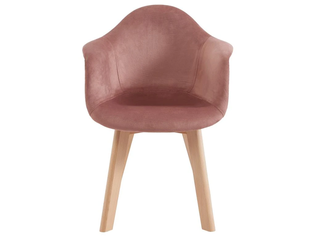 Lot De 2 Chaises Enfant Avec Accoudoirs En Velours Et Hêtre - Rose - POUPINETTE 3 Lot De 2 Chaises Enfant Avec Accoudoirs En Velours Et Hêtre - Rose - POUPINETTE – Image 3
