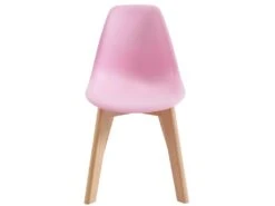 Lot De 2 Chaises Enfant En Polypropylène Et Hêtre - Rose - LILINOU -Mobilier De Restaurant chaise 12610863