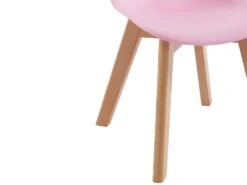 Lot De 2 Chaises Enfant En Polypropylène Et Hêtre - Rose - LILINOU -Mobilier De Restaurant chaise 12610869