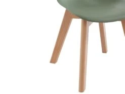 Lot De 2 Chaises Enfant En Polypropylène Et Hêtre - Vert - LILINOU -Mobilier De Restaurant chaise 12611063