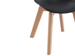 Lot De 2 Chaises Enfant En Polypropylène Et Hêtre - Noir - LILINOU -Mobilier De Restaurant chaise 12611251