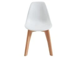 Lot De 2 Chaises Enfant En Polypropylène Et Hêtre - Blanc - LILINOU -Mobilier De Restaurant chaise 12611469