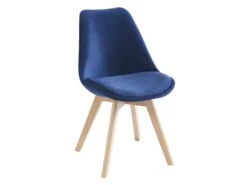 Lot De 6 Chaises En Velours Et Hêtre - Bleu - JODY 12 Lot De 6 Chaises En Velours Et Hêtre - Bleu - JODY -Mobilier De Restaurant chaise 12619109
