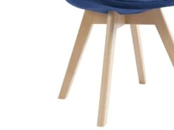 Lot De 6 Chaises En Velours Et Hêtre - Bleu - JODY 15 Lot De 6 Chaises En Velours Et Hêtre - Bleu - JODY -Mobilier De Restaurant chaise 12619111