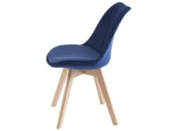 Lot De 6 Chaises En Velours Et Hêtre - Bleu - JODY 13 Lot De 6 Chaises En Velours Et Hêtre - Bleu - JODY -Mobilier De Restaurant chaise 12619119