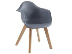 Lot De 2 Chaises Enfant Avec Accoudoirs En Polypropylène Et Hêtre - Gris - POUPINETTE -Mobilier De Restaurant chaise 12653909