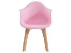 Lot De 2 Chaises Enfant Avec Accoudoirs En Polypropylène Et Hêtre - Rose - POUPINETTE -Mobilier De Restaurant chaise 12653947