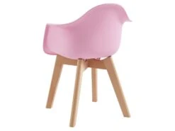 Lot De 2 Chaises Enfant Avec Accoudoirs En Polypropylène Et Hêtre - Rose - POUPINETTE -Mobilier De Restaurant chaise 12653949
