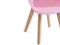 Lot De 2 Chaises Enfant Avec Accoudoirs En Polypropylène Et Hêtre - Rose - POUPINETTE -Mobilier De Restaurant chaise 12653951