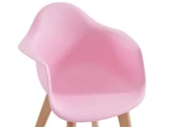Lot De 2 Chaises Enfant Avec Accoudoirs En Polypropylène Et Hêtre - Rose - POUPINETTE -Mobilier De Restaurant chaise 12653953
