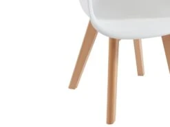 Lot De 2 Chaises Enfant Avec Accoudoirs En Polypropylène Et Hêtre - Blanc - POUPINETTE -Mobilier De Restaurant chaise 12654101