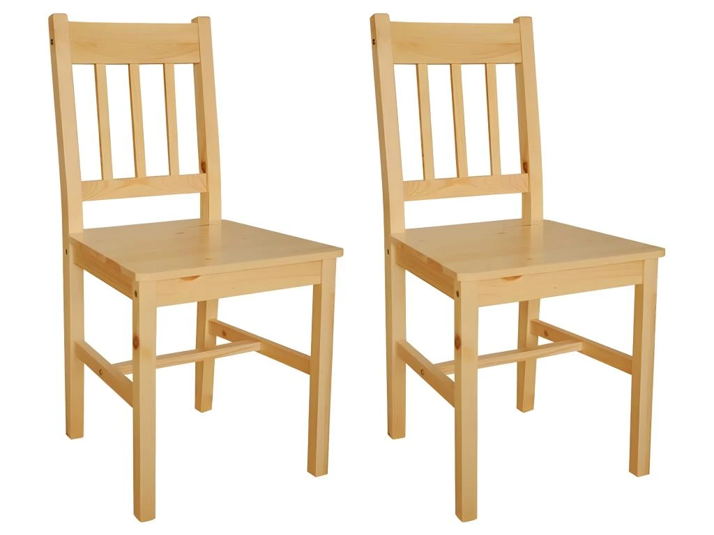 Lot De 2 Chaises De Salle à Manger Cuisine Design Classique Bois De Pin CDS020282 1 Lot De 2 Chaises De Salle à Manger Cuisine Design Classique Bois De Pin CDS020282
