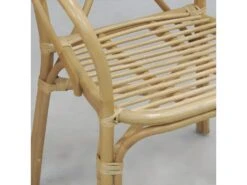 Fauteuil En Rotin Naturel Dossier Croisé Charlie -Mobilier De Restaurant chaise 12745677