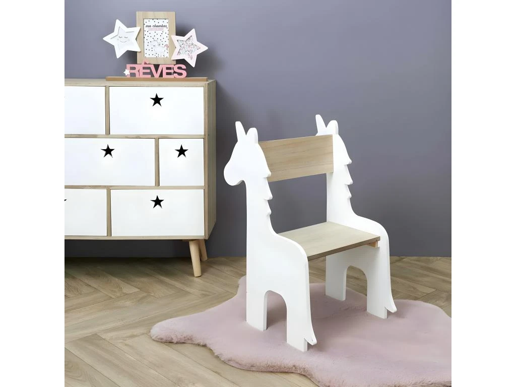 Chaise Enfant En Bois Animal Licorne 2 Chaise Enfant En Bois Animal Licorne – Image 2