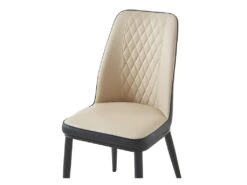 Lot De 6 Chaises En Simili Et Métal - Beige Et Anthracite - MILDURA -Mobilier De Restaurant chaise 1295999