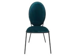 LOUIS Lot De 2 Chaises - Velours Bleu - L 51 X P 96 X H 52,5 Cm -Mobilier De Restaurant chaise 12968377