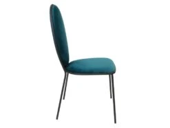 LOUIS Lot De 2 Chaises - Velours Bleu - L 51 X P 96 X H 52,5 Cm -Mobilier De Restaurant chaise 12968381