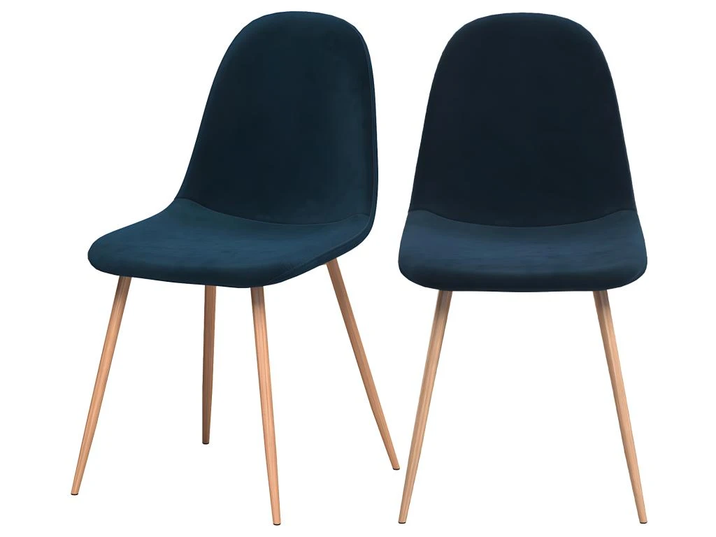Chaise Fredrik En Velours Bleu Foncé (lot De 2) 1 Chaise Fredrik En Velours Bleu Foncé (lot De 2)