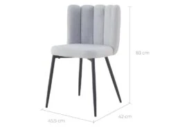 Chaise Rosy En Tissu Gris (lot De 2) -Mobilier De Restaurant chaise 13003771