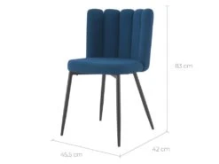 Chaise Rosy En Tissu Bleu (lot De 2) -Mobilier De Restaurant chaise 13003785