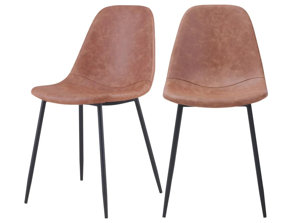 Chaise Henrik Marron Clair (lot De 2) 1 Chaise Henrik Marron Clair (lot De 2)