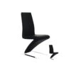 Duo De Chaises Simili Cuir Noir - ZAIA