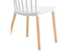 Pack 2 Chaises De Salle à Manger Valencia Blanc 44x52.5x81.5cm Thinia Home -Mobilier De Restaurant chaise 13100359