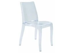 Lot De 2 Chaises Empilables LUCINDA - Polycarbonate - Cristal -Mobilier De Restaurant chaise 132717