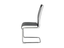 Lot De 2 Chaises - Simili Blanc Et Noir - L 55 X P 45 X H 99 Cm - LEON -Mobilier De Restaurant chaise 13272741