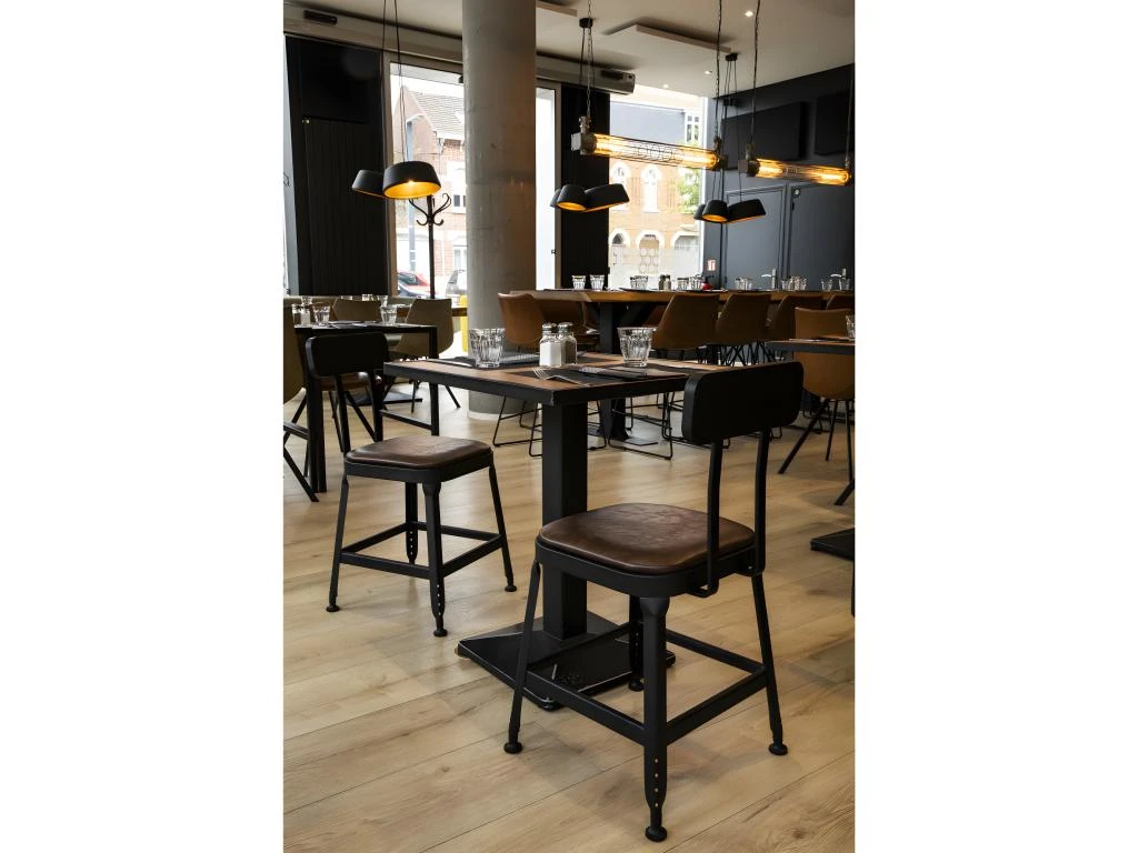 Chilly - Lot De 2 Chaises Métal Et Simili - Couleur - Marron 3 Chilly - Lot De 2 Chaises Métal Et Simili - Couleur - Marron – Image 3