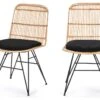 Uyuni - Lot De 2 Chaises Design En Rotin - Couleur - Naturel