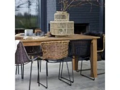 Wings - Lot De 2 Chaises Indoor/outdoor En Résine Tressée - Couleur - Naturel -Mobilier De Restaurant chaise 13389547