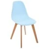 Chaise Pour Enfant En Bois Et Polypropylène Bleu H 58 Cm