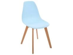 Chaise Pour Enfant En Bois Et Polypropylène Bleu H 58 Cm