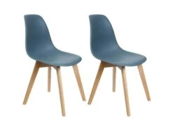 Chaise Scandinave En Hëtre Et Polypropylène (Lot De 2)