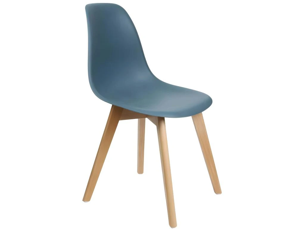 Chaise Scandinave En Hëtre Et Polypropylène (Lot De 2) 3 Chaise Scandinave En Hëtre Et Polypropylène (Lot De 2) – Image 3