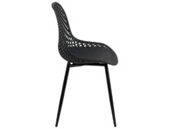 Lot De 2 Chaises De Cuisine Design Ajouré SELI (noir) 7 Lot De 2 Chaises De Cuisine Design Ajouré SELI (noir) -Mobilier De Restaurant chaise 13581239