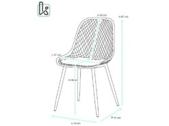 Lot De 2 Chaises De Cuisine Design Ajouré SELI (noir) 9 Lot De 2 Chaises De Cuisine Design Ajouré SELI (noir) -Mobilier De Restaurant chaise 13581243