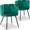 Lot De 2 Chaises Amela Velours Vert