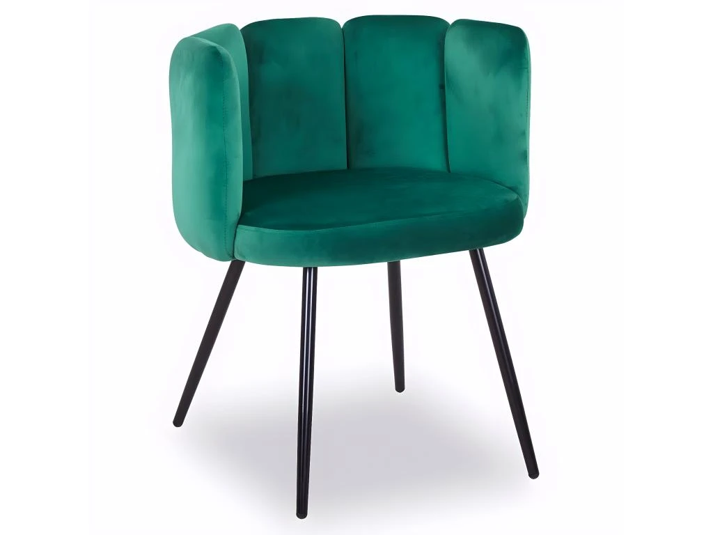 Lot De 2 Chaises Amela Velours Vert 2 Lot De 2 Chaises Amela Velours Vert – Image 2