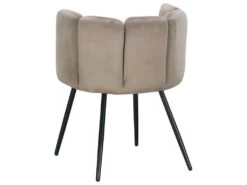 Lot De 2 Chaises Amela Velours Taupe -Mobilier De Restaurant chaise 13698287