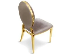 Lot De 2 Chaises Médaillon Sofia Velours Taupe 6 Lot De 2 Chaises Médaillon Sofia Velours Taupe -Mobilier De Restaurant chaise 13699339