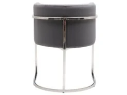 Lot De 2 Chaises Avec Accoudoirs - Velours Et Acier Inoxydable - Gris Et Chromé - PERIA De Pascal MORABITO -Mobilier De Restaurant chaise 13884361