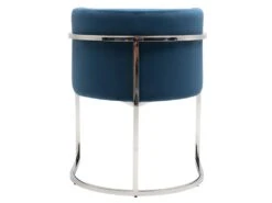 Lot De 6 Chaises Avec Accoudoirs - Velours Et Acier Inoxydable - Bleu Et Chromé - PERIA De Pascal MORABITO -Mobilier De Restaurant chaise 13888125