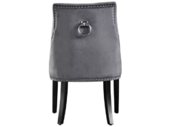 Ensemble De 4 Chaises De Salle à Manger Windsor - Rembourrage En Velours Moelleux Et Pieds En Bois Massif Robustes - Parfait Pour Votre Salle à Manger Et Salon - Gris Foncé -Mobilier De Restaurant chaise 13971283