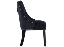 Ensemble De 2 Chaises De Salle à Manger Windsor - Rembourrage En Velours Moelleux Et Pieds En Bois Massif Robustes - Parfait Pour Votre Salle à Manger Et Salon - Noir -Mobilier De Restaurant chaise 13971537