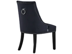 Ensemble De 2 Chaises De Salle à Manger Windsor - Rembourrage En Velours Moelleux Et Pieds En Bois Massif Robustes - Parfait Pour Votre Salle à Manger Et Salon - Noir -Mobilier De Restaurant chaise 13971539